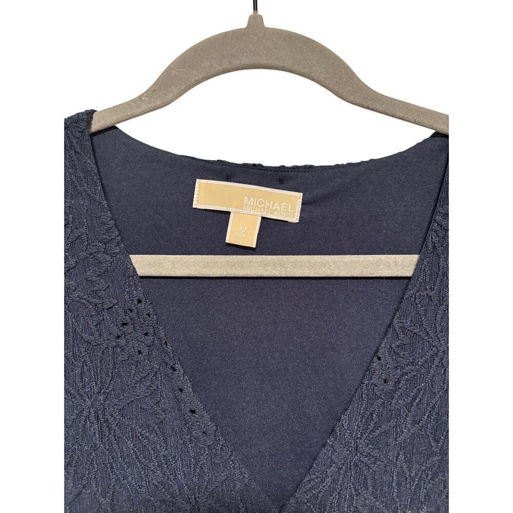 Michael Kors Navy Blue Embroidered Dress M - Picture 3 of 9